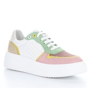 Bos. & Co. FULTON PINK/WHITE MULTI LACE-UP SHOES Size 40 US Size 9